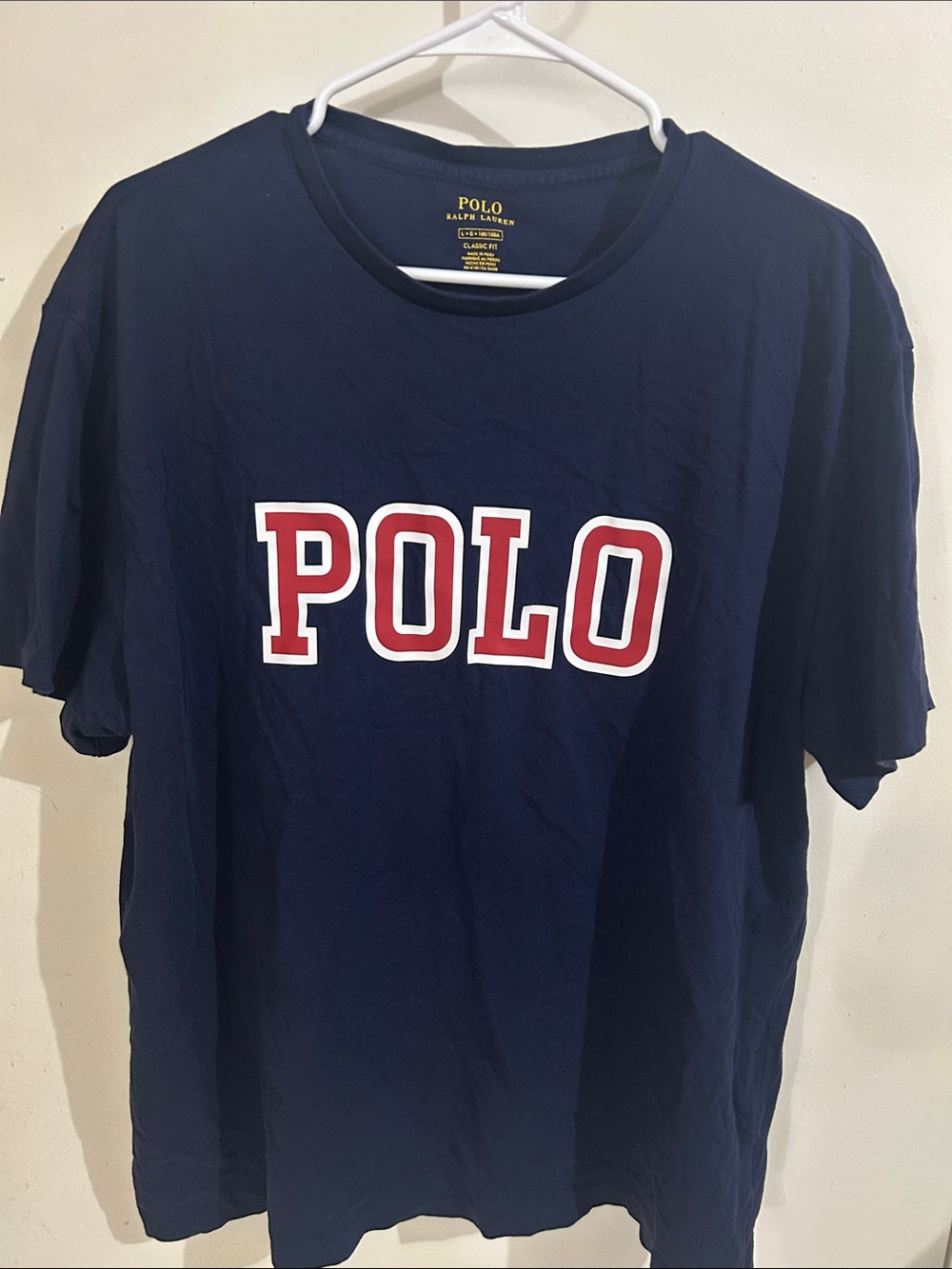 Polo by Ralph Lauren Navy T‑Shirt with Red & White POLO Logo